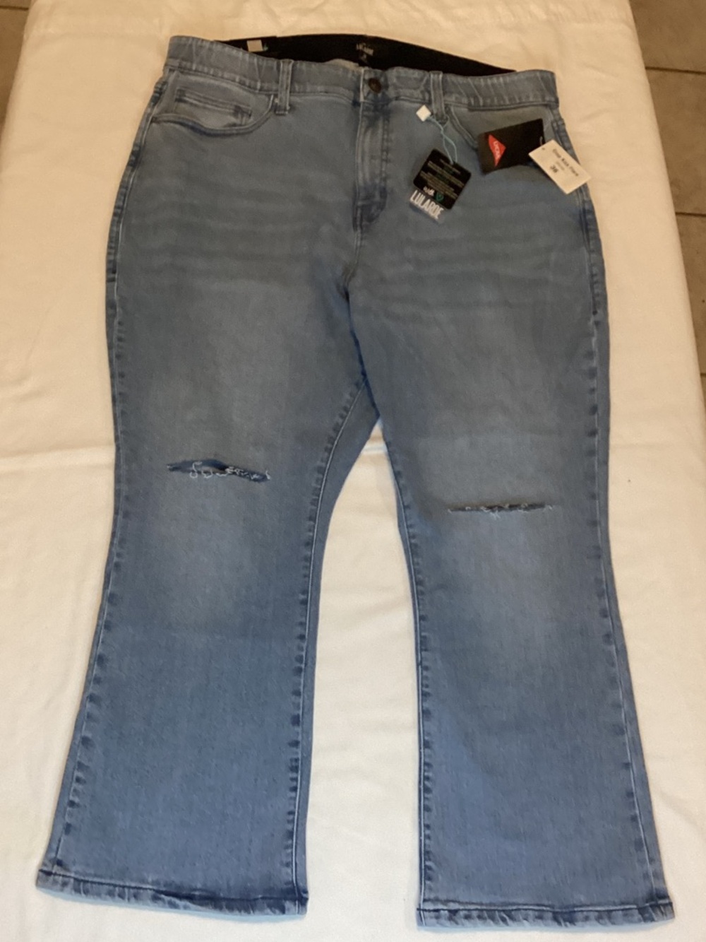 LuLaRoe Marine Blue Crop Kick Flare Jeans